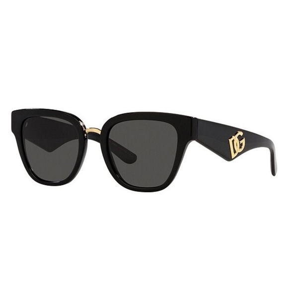 DOLCE AND GABBANA  DG4437 BLACK W/DARK GRAY SUNGLASSES RETAIL $354 - Picture 2 of 9